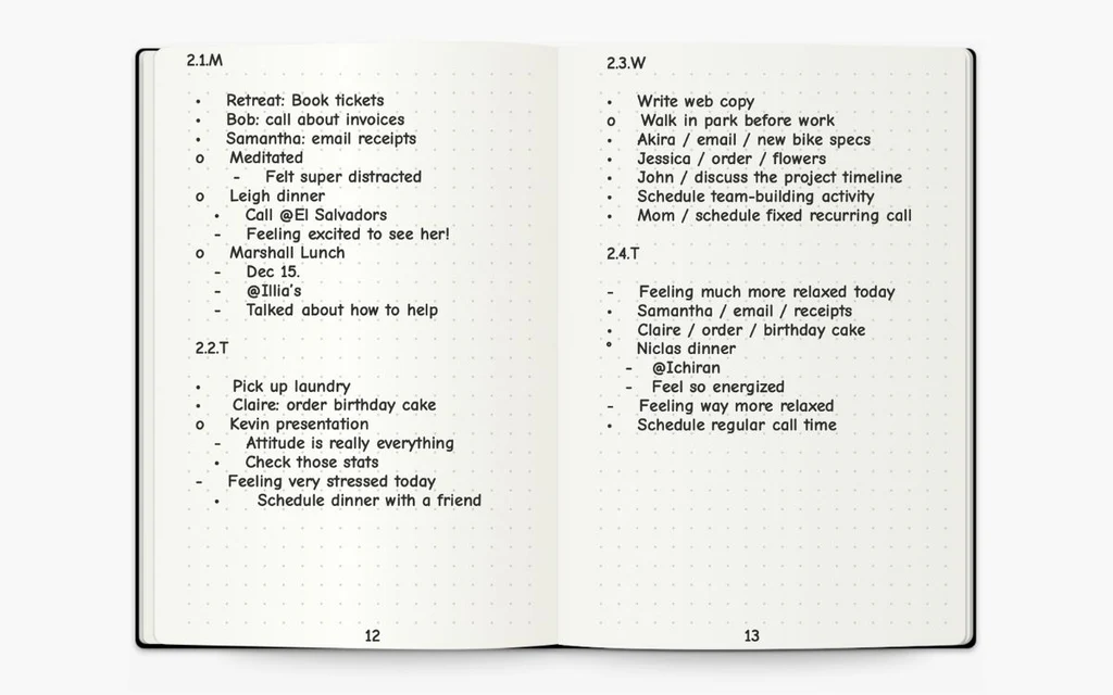 Bullet Journal Daily Logging